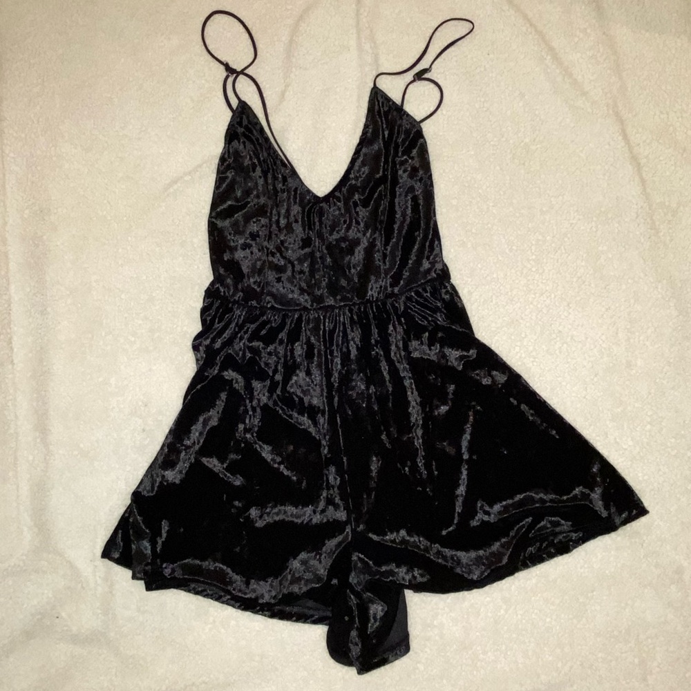 Black Velvet Romper